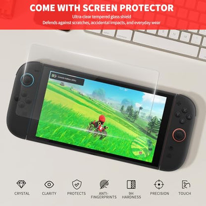 Cendron Carrying Case for Nintendo Switch 2 (2025) with 20 Games Cartridges, Scratch-Resistant & Strong Protection for Switch 2 Case, Protective Hard Shell Travel Bag Screen Protector Included