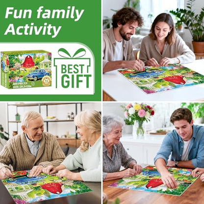 Puzzles for Adults 500 Pieces,Charming Lakeside Church Puzzle for Adults,Beautiful Flower & Parrot Jigsaw Puzzles for Seniors,Puzzles for Family Game Nights & Holiday Party Gifts,20.5x15 in - style: 500P Church