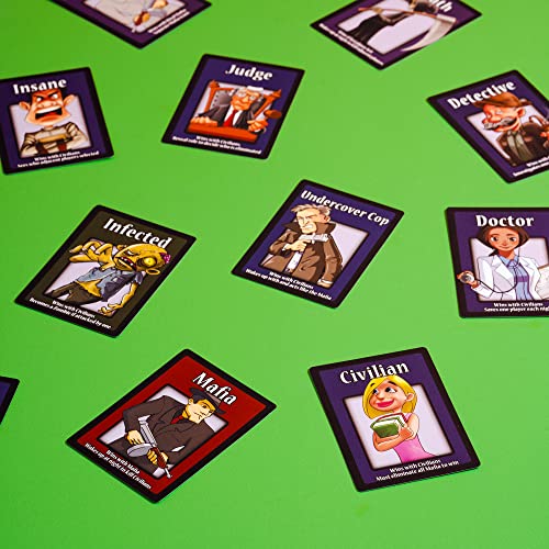 Mafia the Party Game, Bluffing and Deception Card Game for Adults and Teens | Uncover hidden identities, outsmart opponents, and survive the night in this thrilling social deduction party game