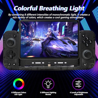 SZYUYU Switch Controller for Nintendo Switch/OLED, Full-Size Grip Ergonomic Handheld Mode Controller, Switch Pro Controller One-Piece Joypad with 8 Color RGB Lights/Programming/Cable