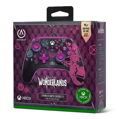 PowerA Enhanced Wired Controller for Xbox Series X|S - Tiny Tina's Wonderlands, Xbox Controller with Detachable 10ft USB Cable, Mappable Buttons and Rumble Motors, Officially Licensed for Xbox - color: Tiny Tina's Wonderlands