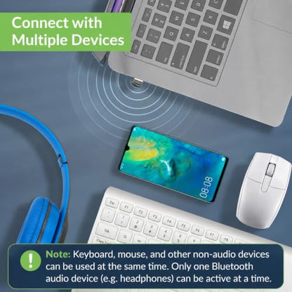 Avantree DG45 USB Bluetooth Adapter Dongle for PC, Computer, Desktop & Laptop, Compatible with Windows 11/10/8.1/8 Only - Connects Bluetooth Headphones, Speakers, Keyboards & Mice ONLY (Not 2.4G/WiFi) - style: Bluetooth Adapter 5.0