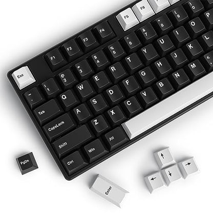 WOB Keycaps 60 Percent 168 Keys PBT Custom Gaming Keycaps Double Shot for ANSI US Layout 60% 65% 75% Mechanical Keyboard(WOB) - color: WOB black