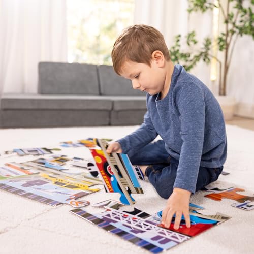Melissa & Doug Traffic Jam Jumbo Floor Puzzle (24 Pieces, 2 x 3 Feet), Vehicle-Themed Jigsaw Puzzle for Preschoolers and Kids Ages 3+ - FSC Certified - size: 11.65 x 9.25 x 3.05, style: Traffic Jam Floor Puzzle - 24 Pieces