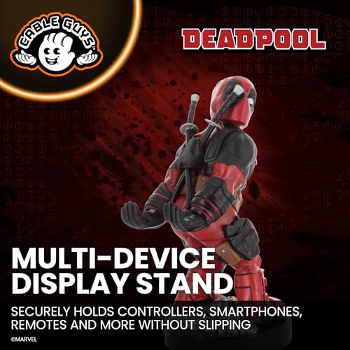Cable Guys - Marvel Deadpool 3 Rear Repaint Gaming Accessories Holder & Phone Holder for Most Controller (Xbox, Play Station, Nintendo Switch) & Phones (iPhone, Samsung) - style: Deadpool Rear Repaint