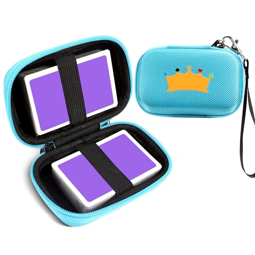 Travel Card Games Case Compatible with Card Games Set, Playing Card Case Compatible with UNO Card Game (Not Including Cards) (Blue)