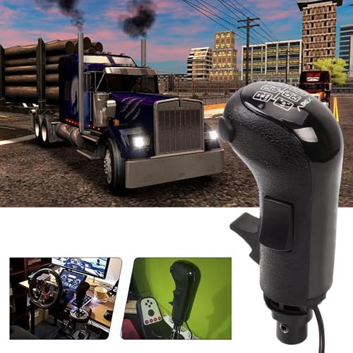 RASTP USB American Truck Simulator Shifter, Gearshift Knob for ATS & ETS2 Games Compatible with Logitech G27 G29 G920 Thrustmaster TH8A Fanatec SQ, PC Sim Racing Shifter (Style 1) - size: USB Gearshift Knob Style 1