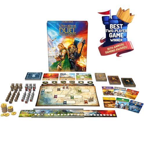 Asmodee The Lord of The Rings: Duel for Middle-Earth Board Game - Epic Strategy Game of Power and Conquest for Kids and Adults, Ages 10+, 2 Players, 30 Minute Playtime