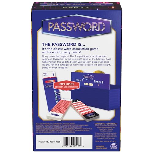Spin Master Games, Password Party Game, As Seen on The Tonight Show with Keke Palmer, The Viral Party Card Game, Friendsgiving, 4+ Players, for Ages 14 & Up