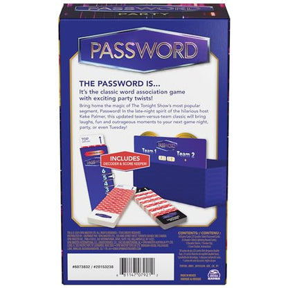 Spin Master Games, Password Party Game, As Seen on The Tonight Show with Keke Palmer, The Viral Party Card Game, Friendsgiving, 4+ Players, for Ages 14 & Up