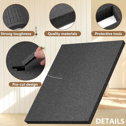 Sfcddtlg 4 Pcs Pick Apart Foam Inserts- 16 x 12 x 1 Inch Pick and Pluck Foam Sheets- Pluck Pre Cubed Foam Pads for Toolbox Game Box Cases Camera Storage Drawer - color: 4 Pcs- 16x12x1inch