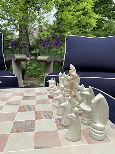 Global Crafts Soapstone Animal Chess Set - Hand-Carved 15 in African Set - Ages 13 and Up - size: 15 Inch
