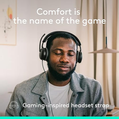 Logitech Zone Wired 2 Noise Canceling Headset with Adaptive Hybrid - Black | Noise-canceling, adaptive hybrid ANC, wired connectivity - color: Black, style: Wired