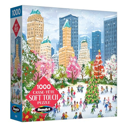 RoseArt - Soft Touch - New York Christmas - 1000 Piece Jigsaw Puzzle for Adults - style: New York Christmas
