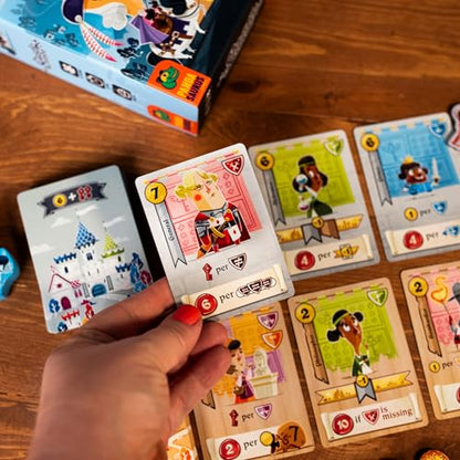 Pandasaurus Games Castle Combo Card Game - Maximize Combos in This Card Placement Strategy Game, Quick Competitive Family Fun for Kids & Adults, Ages 10+, 2-5 Players, 15-30 Minute Playtime