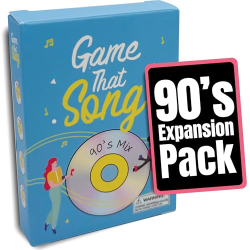 Game That Song 90's Mix Expansion - 50 New Cards - Music Card Game for Family, Adults, and Teens. Hilarious, Addictive, and Competitive Fun for Game Nights! - style: Retro