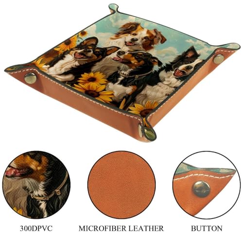 Sunflower Dogs Dice Tray Dice Rolling Tray Folding Dice Holder for Dice Games, Like RPG, DND and Other Table Games - color: Multi 5
