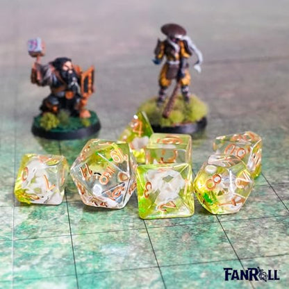 FanRoll 16mm Resin Poly DND Dice Set: Elephant Dice, Role Playing Game Dice for Dungeons and Dragons