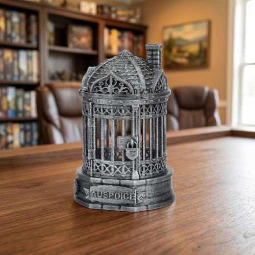 DND Dice Jail RPG Tabletop Gaming Accessories Fantasy Gifts AF1225A | Hand-Painted Silvery Dice Prison and Tabletop Organizer, Premium RPG Accessory Decor and Gift for RPG Players - color: Af1225a Dice Jail Silvery