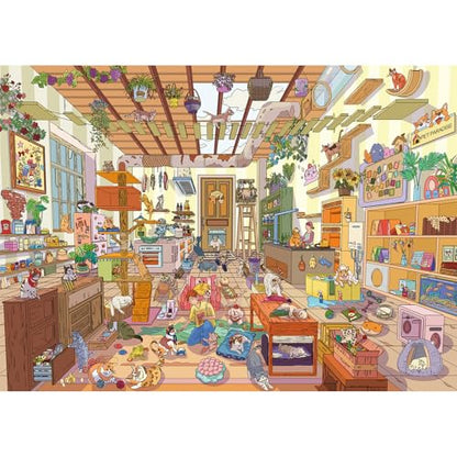 1000 Piece Jigsaw Puzzles for Adults,Pet Paradise Puzzle with 1:1 HD Poster, Precise Interlocking, Letter Markings on Back, Dust-Free, Stress Relief & Ideal Family Game Gift - color: Pet Paradise