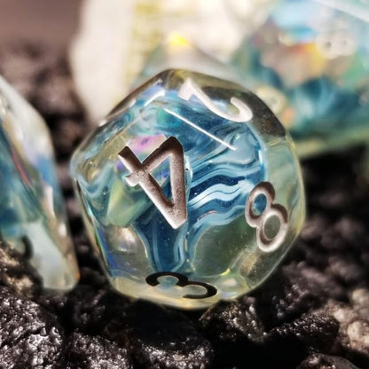 Sage’s Portal Cantrips DND Dice Set - Round Edge Resin 7-PC Polyhedral DND Dice Set for Dungeons and Dragons D&D RPG Tabletop TTRPG (Unbound Creation) - color: Unbound Creation