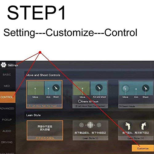 FSIGOM Mobile Controller,Aim Keys L1R1 and Gamepad Knives Out/Rules of Survival,Cellphone Game Trigger,Battle Royale Sensitive Shoot (Mobile Game Controller E) - color: Mobile Game Controller E