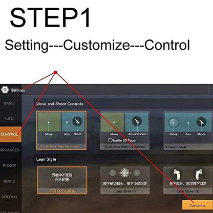 FSIGOM Mobile Controller,Aim Keys L1R1 and Gamepad Knives Out/Rules of Survival,Cellphone Game Trigger,Battle Royale Sensitive Shoot (Mobile Game Controller E) - color: Mobile Game Controller E