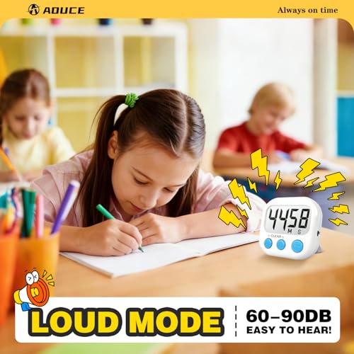 Classroom Timers for Teachers Kids Large Magnetic Digital Timer Teacher Supplies 2 Pack-Green White - color: Green White