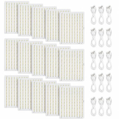 Sabary 15 Pcs CMYK Lithophane LED Backlight Board Kit Compatible with Bambu Lab P1/X1/A1 Multiple Models 3D Printer Light Photo Model DIY Board with USB Cable Upgraded Beads 5V Type-C Powered