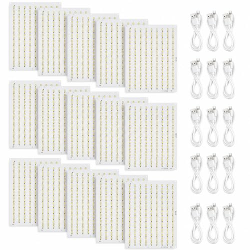 Sabary 15 Pcs CMYK Lithophane LED Backlight Board Kit Compatible with Bambu Lab P1/X1/A1 Multiple Models 3D Printer Light Photo Model DIY Board with USB Cable Upgraded Beads 5V Type-C Powered