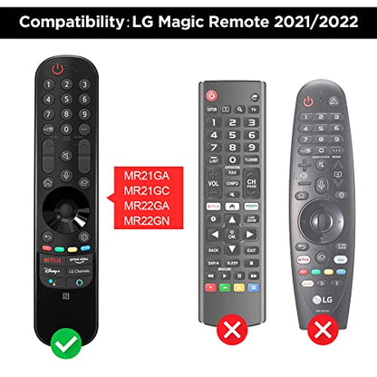 Silicone Case for LG MR21GA MR21GC Remote Control [Shockproof] Anti-Slip Protective Cover for LG MR22GA MR22GN MR23GA MR23GN MR24GN Magic Remote 2021-2024 Case Sleeve Holder Protector Skin (Purple) - color: Purple