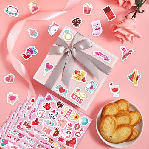 24 Sheets Valentine Stickers for Kids - 8 Diverse Valentines Love Stickers Designs - Valentine's Day Party Favors Crafts Gifts & Decorations Activities Supplies - style: Valentine's Day Party