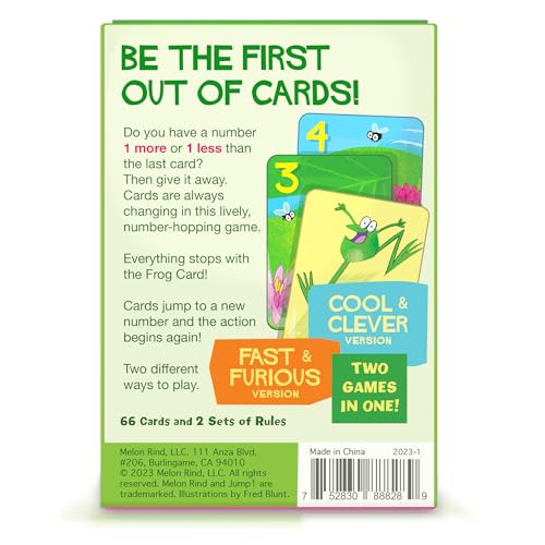 Melon Rind Jump 1, Math Game for Kids Learning Adding and Subtracting by 1, Lively, Card Game, Quick Activity for Boosting Math Confidence, Easy Screenless Fun, Perfect for Kindergarteners, Ages 5+ - style: Adding & Subtracting by 1