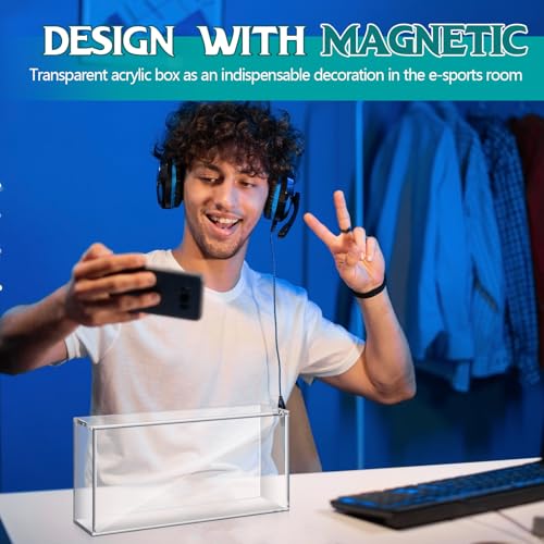 Cinnvoice 1 Pcs Acrylic Magnetic Case Booster Box Protective Case Stackable 4mm Thick Magnetic Closure Gifts for Collectors, Cards Not Included (Compatible with Charizard Upc Box) - style: Compatible with Charizard UPC Box