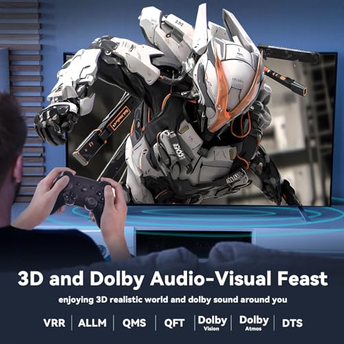 8K HDMI 2.1 Cable 75ft, Long Fiber Optic HDMI Cable, Ultra High Speed Thin HDMI Cord, 48Gbps, 8K@60Hz 4K@120Hz, Dynamic HDR, Dolby, HDCP 2.2&2.3, 3D, for HDTV Monitor Game Laptop Home Theatre - size: 75ft/22.5m