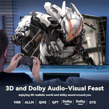 8K HDMI 2.1 Cable 133ft, Long Fiber Optic HDMI Cable, Ultra High Speed Thin HDMI Cord, 48Gbps, 8K@60Hz 4K@120Hz, Dynamic HDR, Dolby, HDCP 2.2&2.3, 3D, for HDTV Monitor Game Laptop Home Theatre - size: 133ft/40m