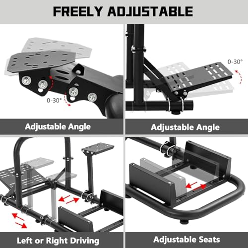 Dardoo G920 Gaming Simulator Cockpit Compatible with Logitech G27 G29 G923, for Fanatec, for Thrustmaster T300RSTXRW Base for PS4, for Xbox,for PC, Wheel Stand Without Wheel, Pedal, Handbrake and Seat