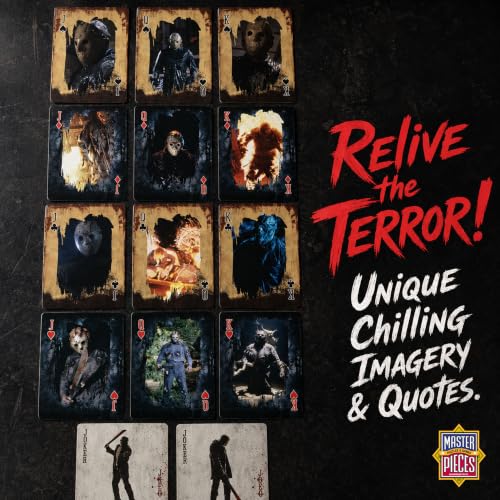 Masterpieces Friday the 13th Playing Cards - 54 Card Deck, Officially Licensed - Ages 4+ - style: Friday the 13th
