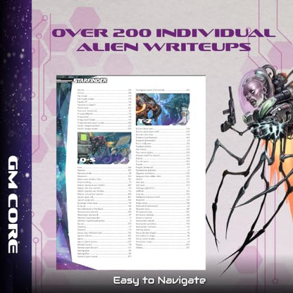 Starfinder Alien Core Hardcover - Complete Monster Manual with 200+ Creatures Like Dragons and Robots Second Edition