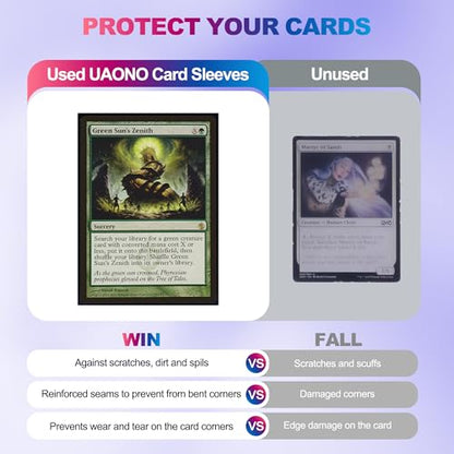 UAONO MTG Card Sleeves 100ct (Ruinbloom) Fantasy Art Card Sleeves Deck Protector, Clear Front & Matte Textured Back Sleeves for Magic The Gathering TCG - color: Ruinbloom