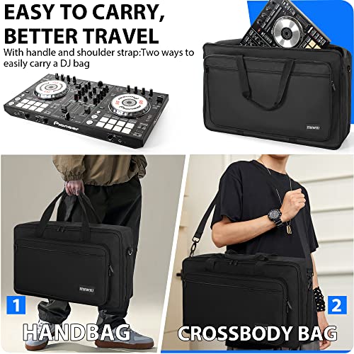 Padded Dj Controller Case for DDJ-FLX6, DDJ-800, DDJ-1000, 1000SRT, DDJ-SX, DDJ-SX2 SX3, DDJ-RX, XDJ-RR DJ Controller Carrying Bag 29.5 X 17.7 X 4.7 Inch - size: 29.5 X 17.7 X 4.7 Inch