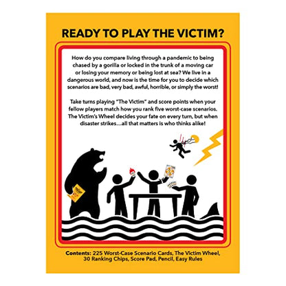 Moose The Worst-Case Scenario Card Game, Family Party Game, Ages 10+ | Rank worst-case scenarios 1-5 to score points, 3-6 players; card game for kids and adults ages 10+ - style: Family Version