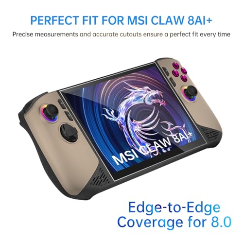Lokyoo 3-Pack Screen Protector for MSI Claw 8 AI+ Handheld Game Console | Transparent HD Clear, Anti-Scratch, High Touch Sensitivity, for MSI Claw 8 AI+
