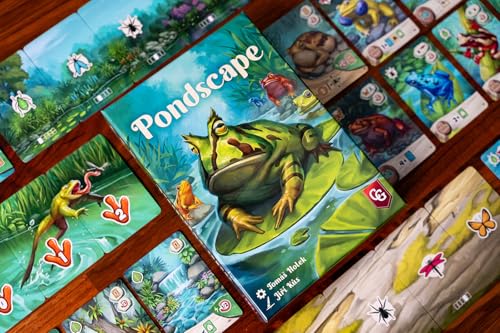 Capstone Games Pondscape - Strategy Card Game for Adults & Teens - 2 Player or More - Asymmetrical, Mystery, Role-Based & Thematic Card Game for Game Night & Family Fun