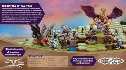 Renegade Game Studios Heroscape Age of Annihilation Master Set | Includes 20 unpainted miniatures and 74 terrain tiles, featuring 23 wall pieces and 9 scenarios for ages 14 and up