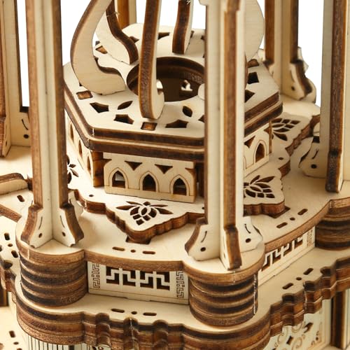 3D Wooden Puzzle for Adults, DIY Lantern Model Kit | Creative Assembly Model Building Kits to Build for Adults and Teens, DIY Assembly Puzzle, Woodcraft Kit for Christmas Day - style: Lantern