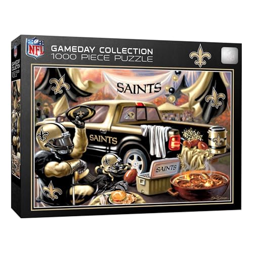 Masterpieces 1000 Piece Jigsaw Puzzle for Adults - NFL New Orleans Saints Gameday - 19.25"x26.75" - style: New Orleans Saints