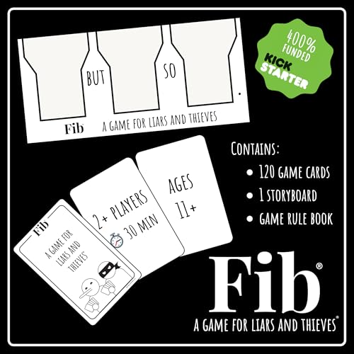 Fib: A Game for Liars and Thieves –– The Award-Winning Party Game for Poker-Faced Scoundrels, Silver-Tongued Storytellers, and Those who Know the Meaning of Yes, and