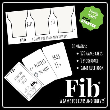 Fib: A Game for Liars and Thieves –– The Award-Winning Party Game for Poker-Faced Scoundrels, Silver-Tongued Storytellers, and Those who Know the Meaning of Yes, and