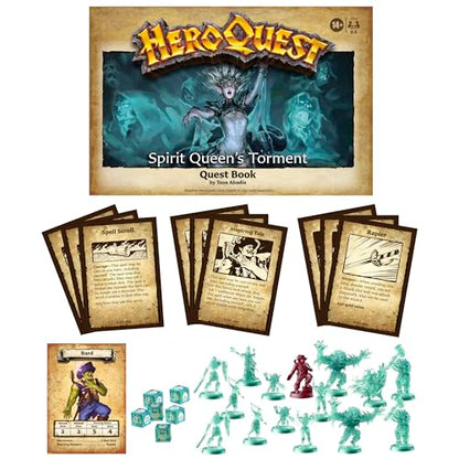 Avalon Hill HeroQuest Spirit Queen's Torment Quest Pack, Requires HeroQuest Game System to Play, Dungeon Crawler Games, Ages 14+, 2-5 Players, Strategy Games